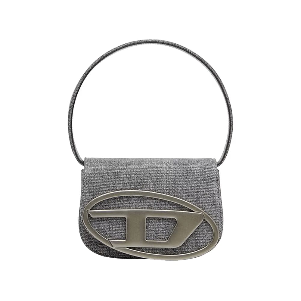 Diesel 1DR Bleached Denim Bag Grey