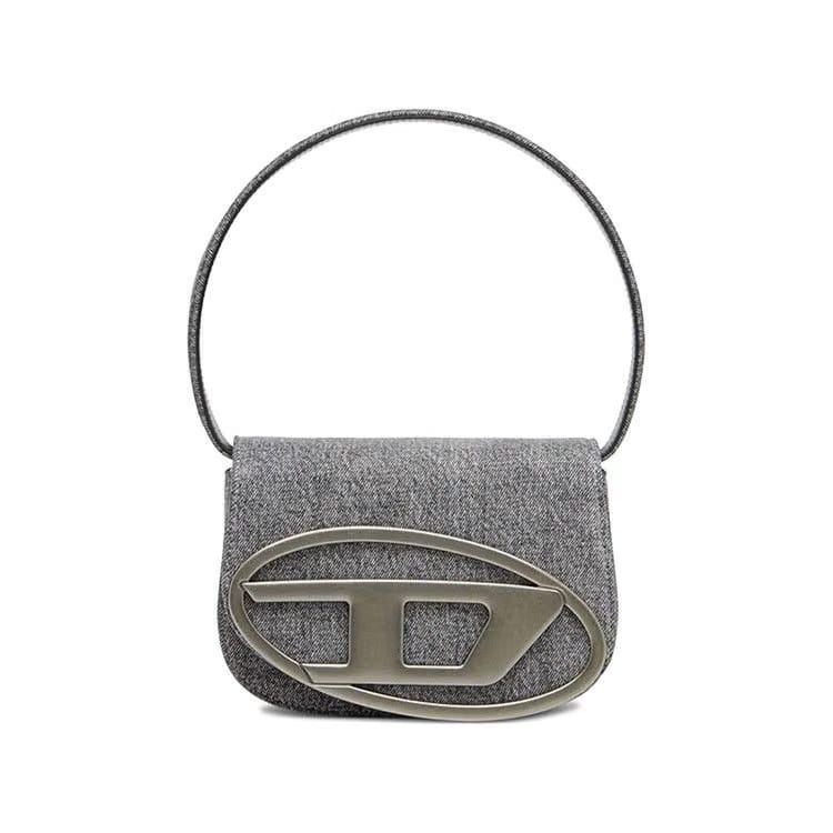 Diesel 1DR Bleached Denim Bag Grey