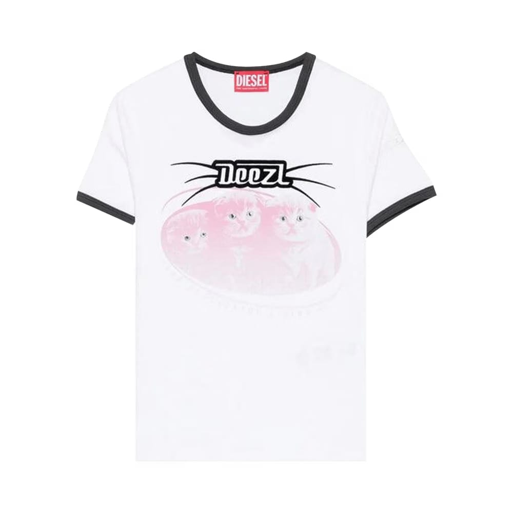 Diesel T-Uncuties-Long-R13 T-Shirt White