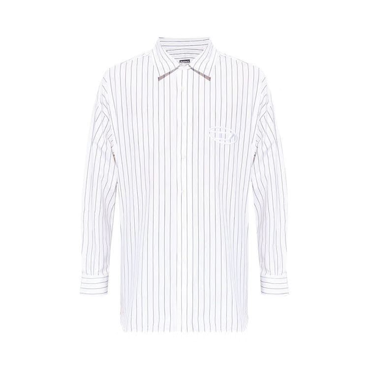 Diesel S Doubly Stripe Shirt White/Yellow