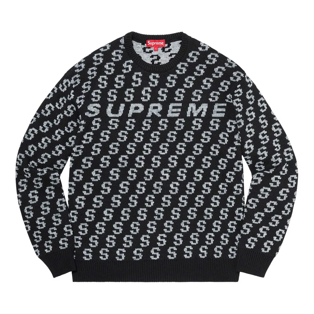 Supreme S Repeat Sweater Black
