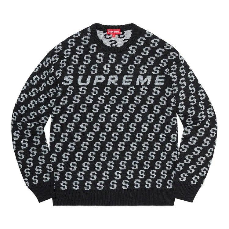 Supreme S Repeat Sweater Black