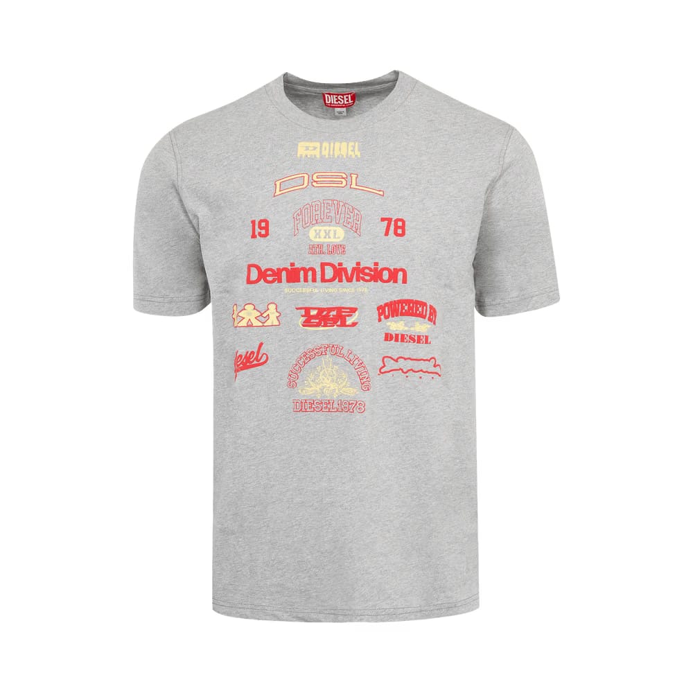 Diesel T-Shirt Melange Grey