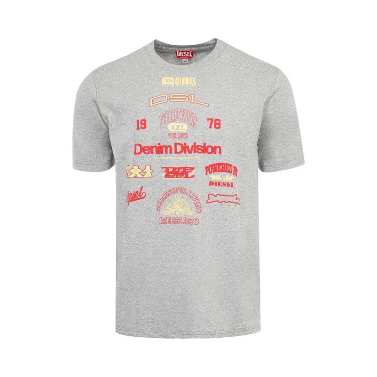 Diesel T-Shirt Melange Grey