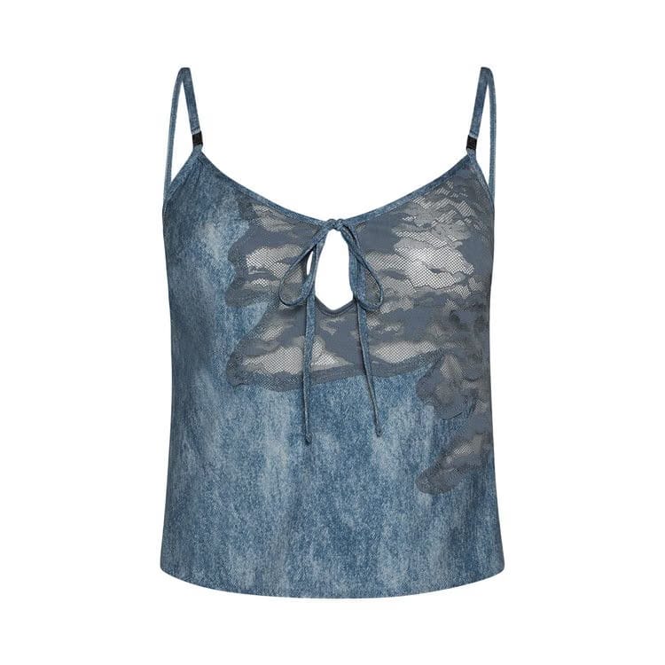 Diesel x SAVAGE x FENTY Lace Sleep Cami Top Stone/Grey