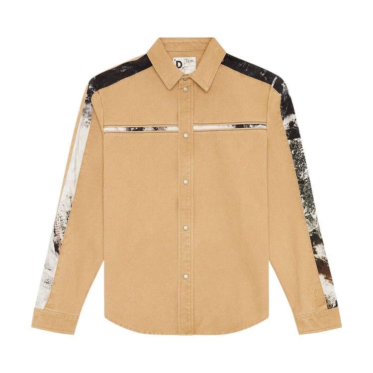Diesel Logo Embroidered Shirt Mustard