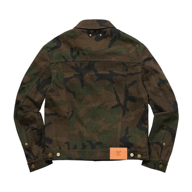 Louis Vuitton x Supreme Jacquard Denim Trucker Jacket Camo