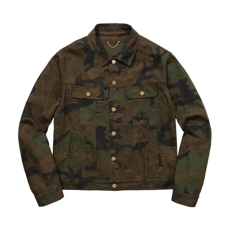 Louis Vuitton x Supreme Jacquard Denim Trucker Jacket Camo