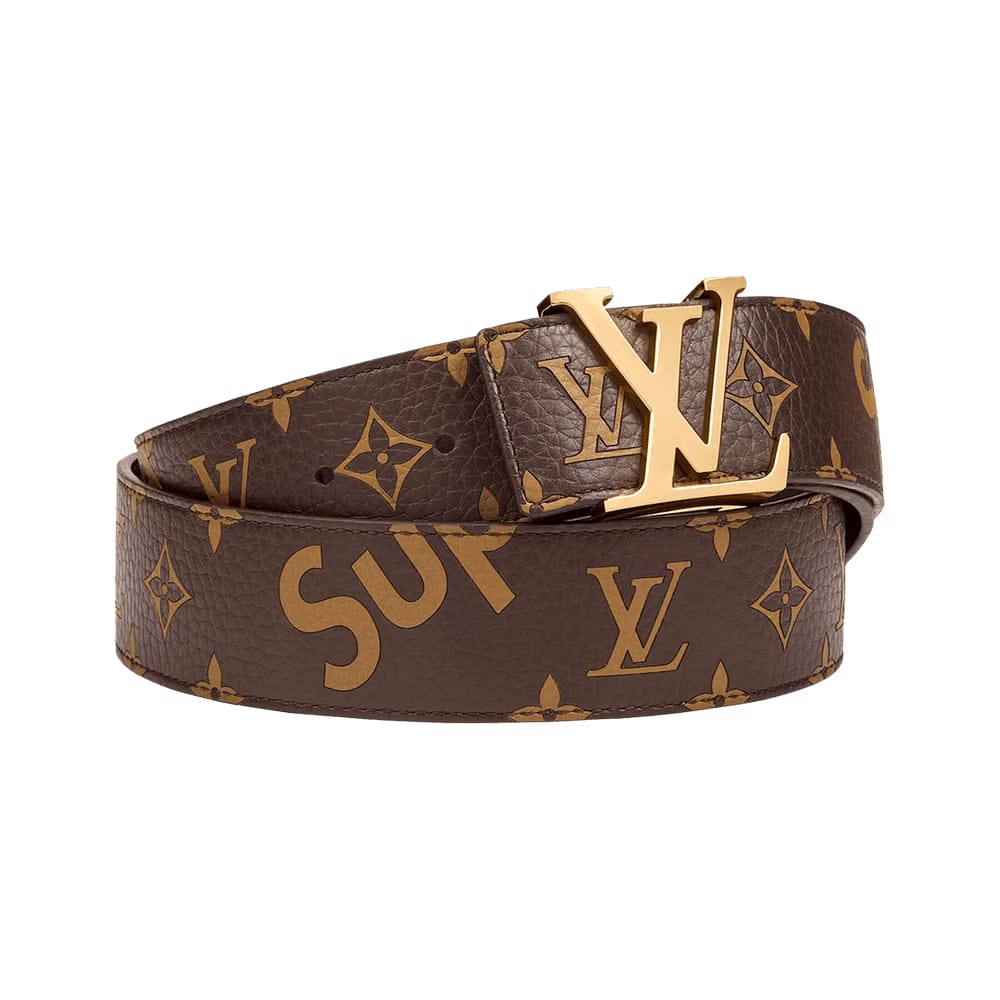Louis Vuitton x Supreme Initiales Belt Brown