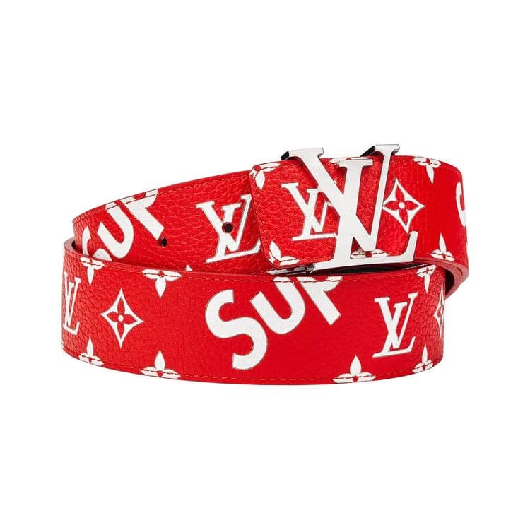 Louis Vuitton x Supreme Initiales Belt Red