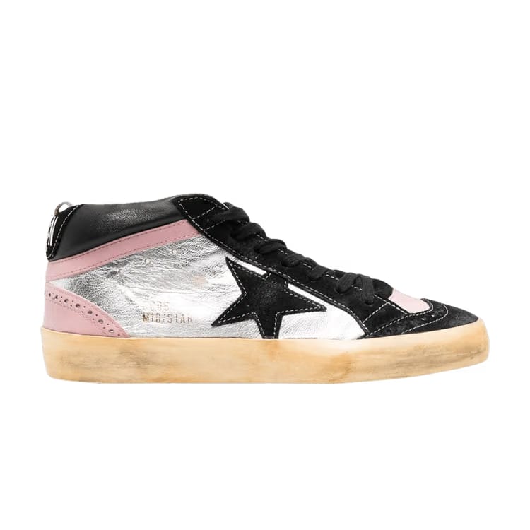 Golden Goose Wmns Mid Star 'Black Silver Pink'