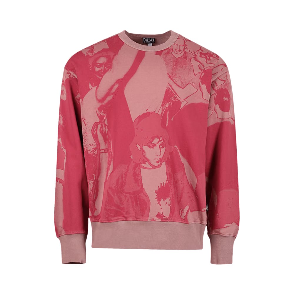 Diesel S-Macs F3 Crewneck Sweatshirt Pink