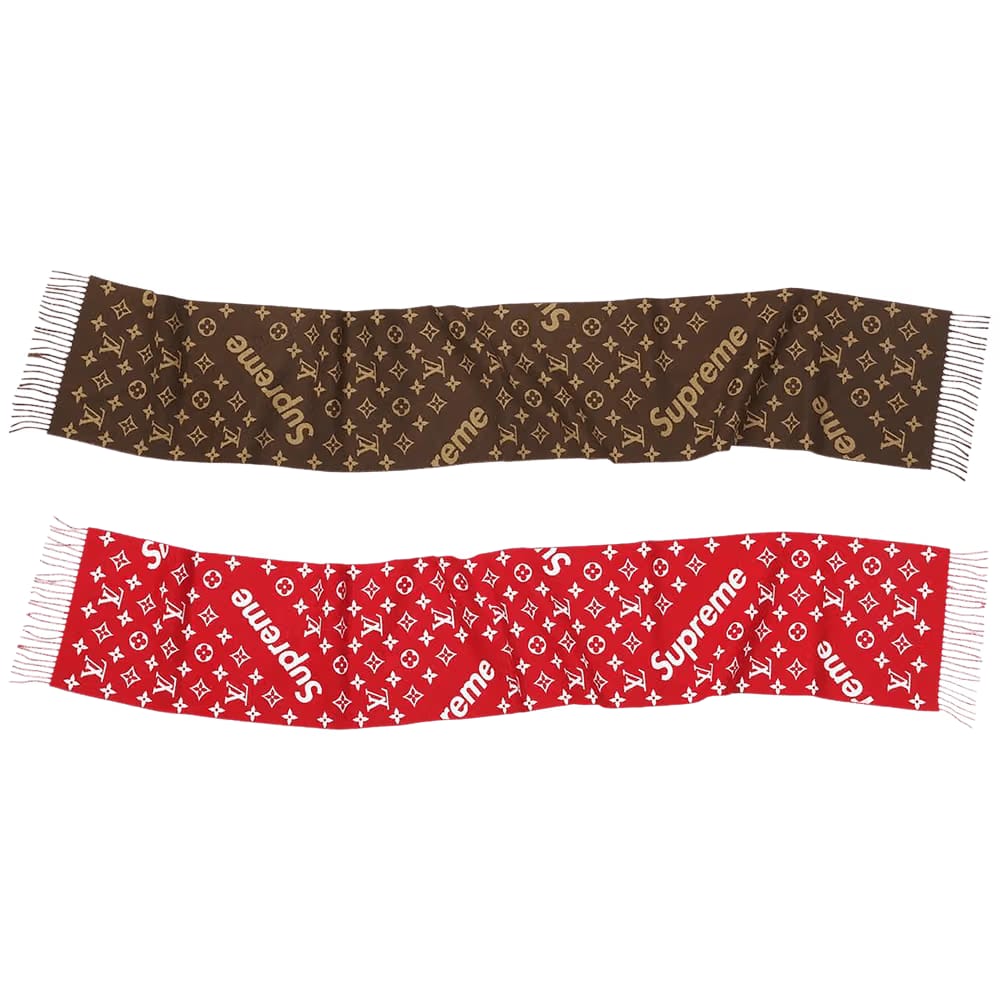 Louis Vuitton x Supreme Monogram Scarf Brown