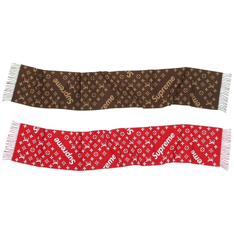 Louis Vuitton x Supreme Monogram Scarf Brown