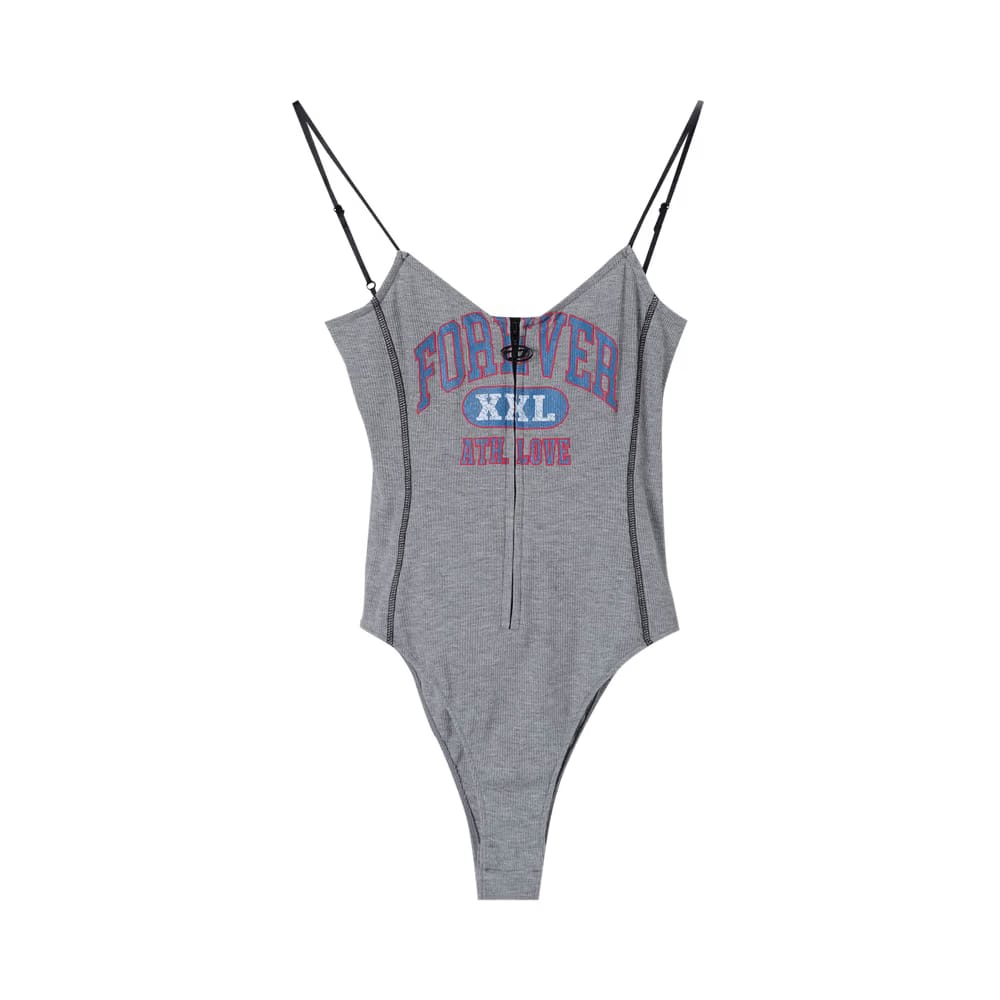 Diesel Lettering Printed Cami Top Grey