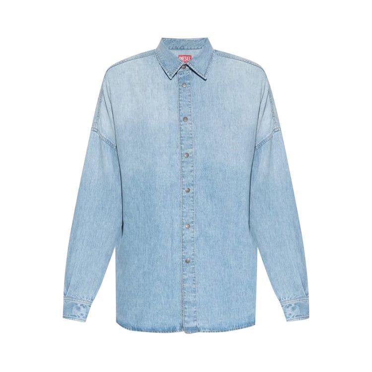 Diesel D-Kama Long-Sleeve Denim Shirt Medium Blue
