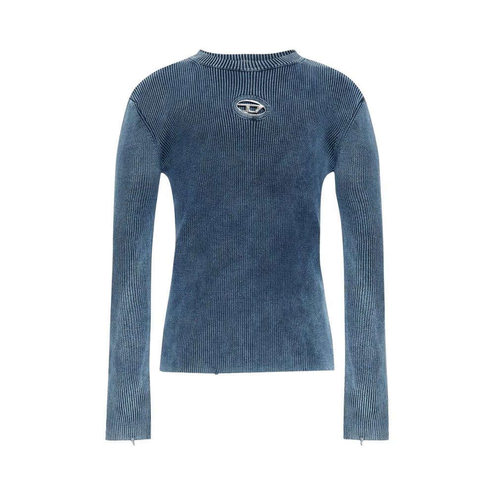 Diesel Ribbed Logo Sweater Blue