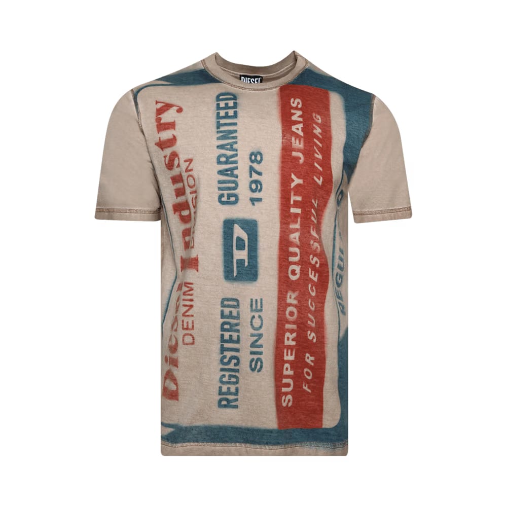 Diesel T-Just-G13 T-Shirt Beige/Red
