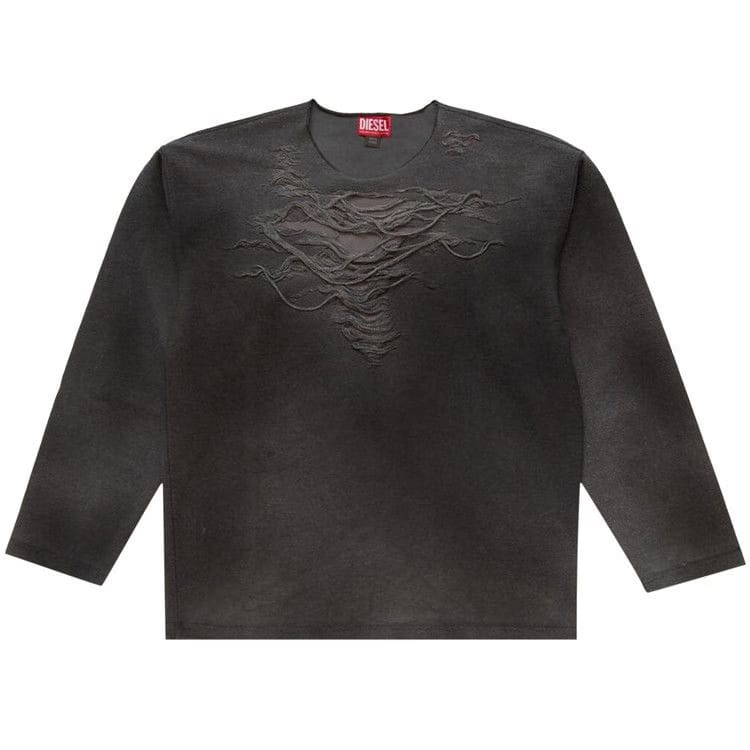 Diesel Distressed Sweatshirt Grey