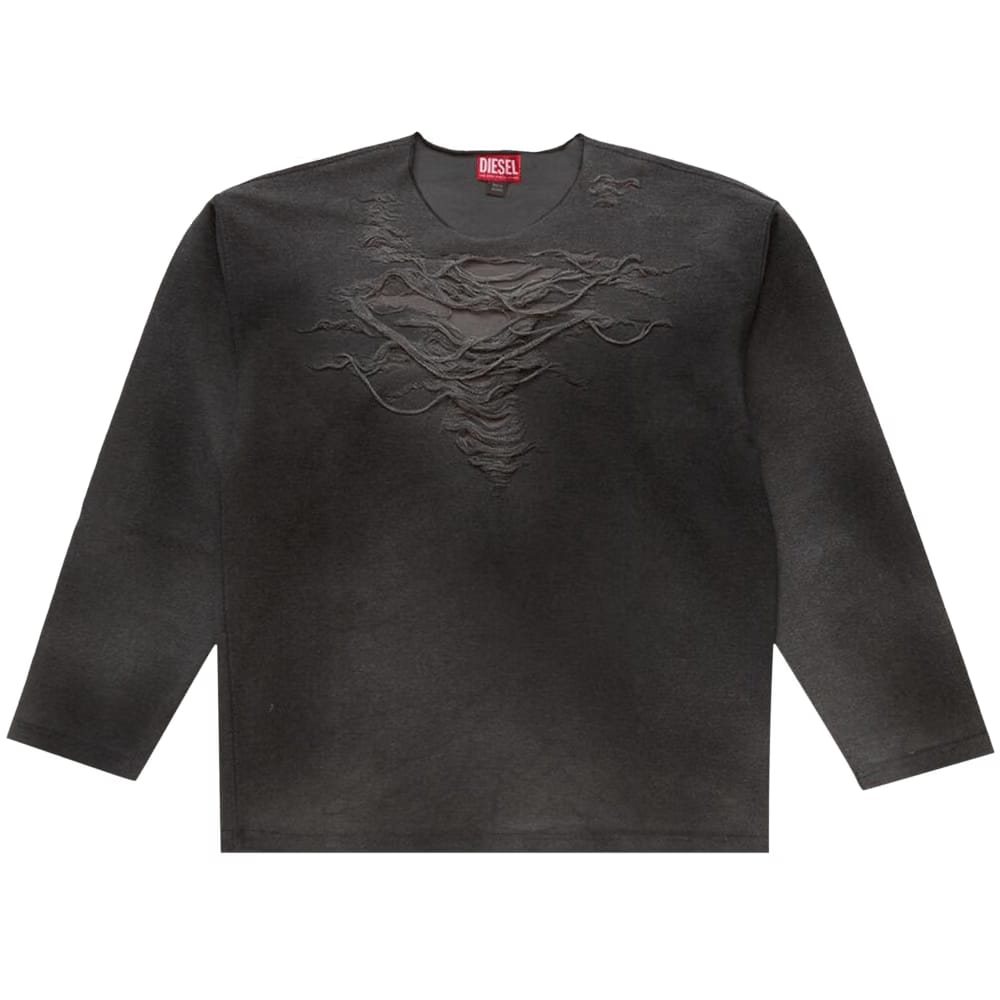 Diesel Distressed Sweatshirt Grey