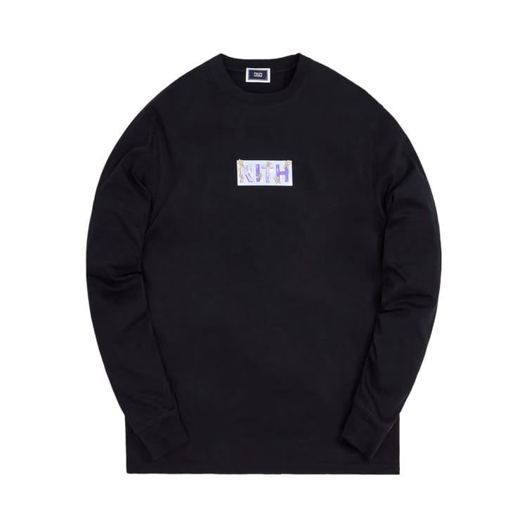 Kith For Superwaxx Classic Logo Long-Sleeve T-Shirt Black
