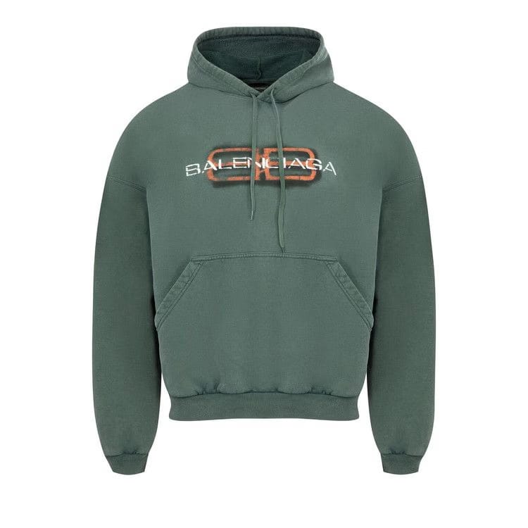 Balenciaga Large Hoodie Dark Green