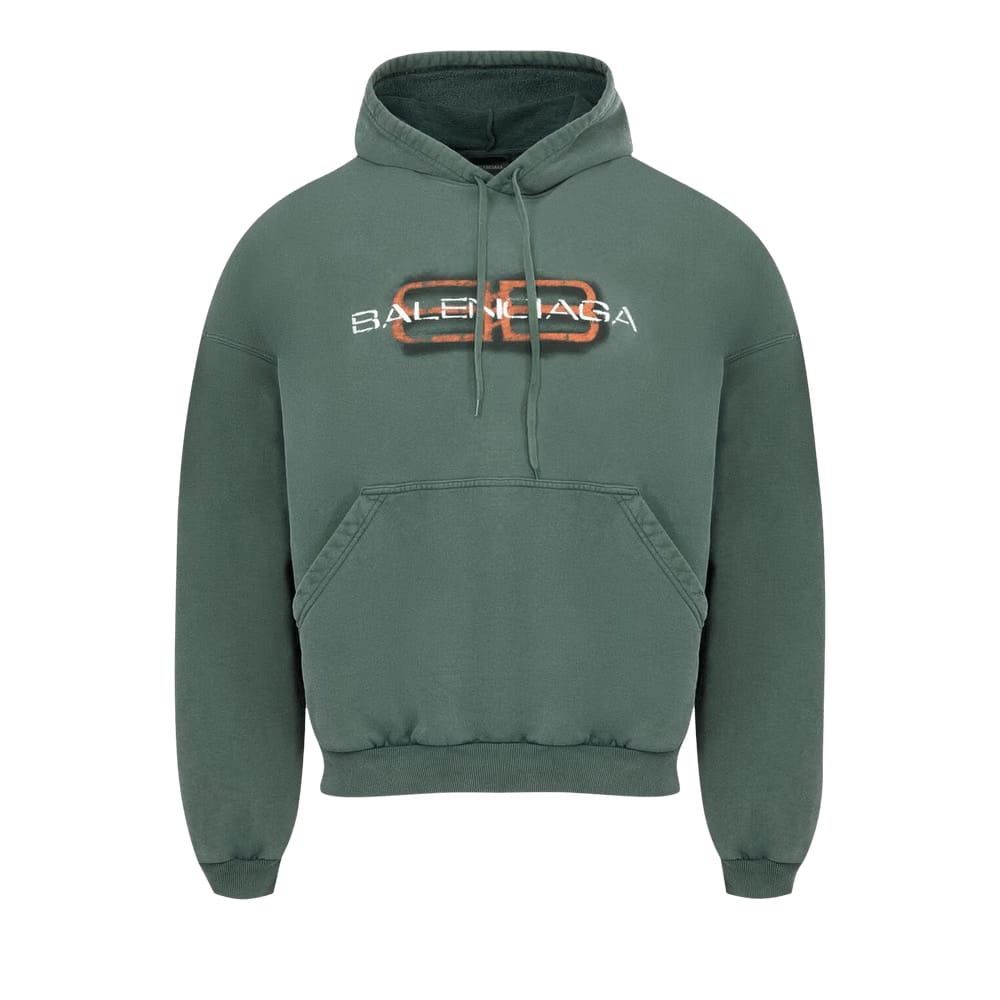 Balenciaga Large Hoodie Dark Green