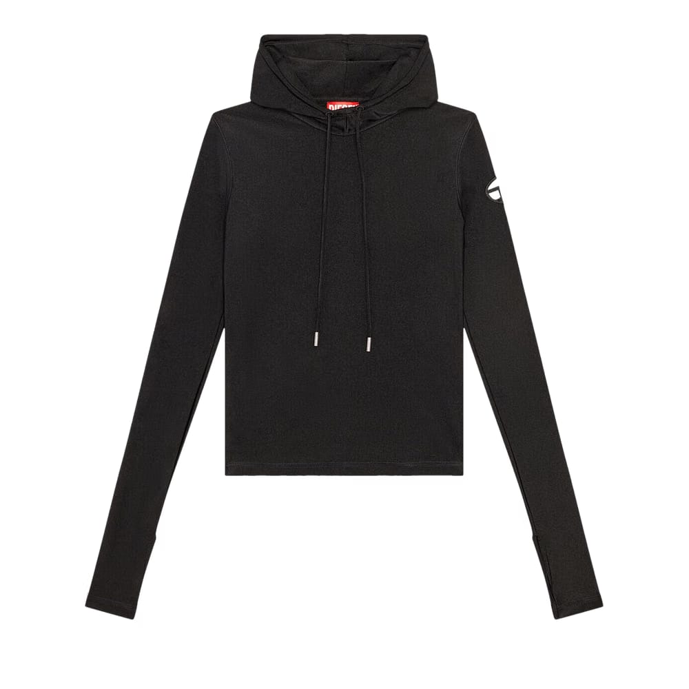 Diesel Metal Hoodie Black