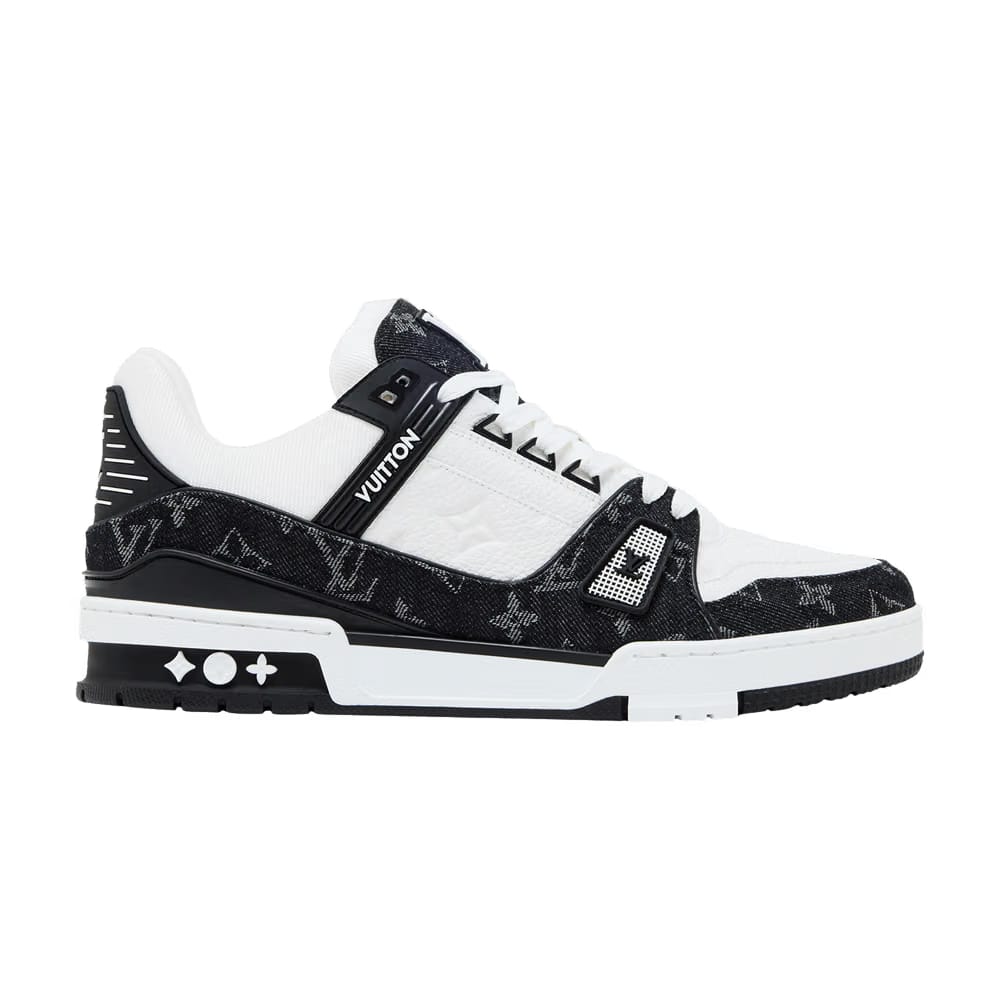 Louis Vuitton Trainer White Black Denim