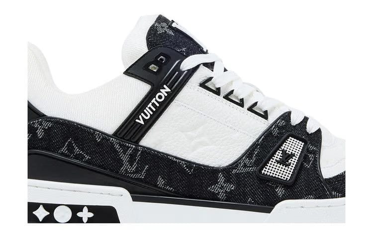 Louis Vuitton Trainer White Black Denim