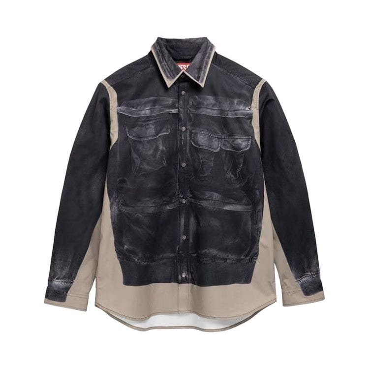 Diesel S-AFTER-A Twill Shirt Black