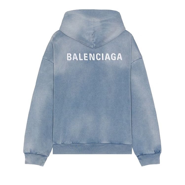 Balenciaga Medium Fit Hoodie Blue