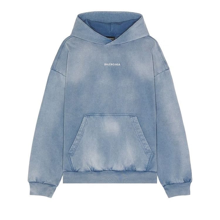 Balenciaga Medium Fit Hoodie Blue