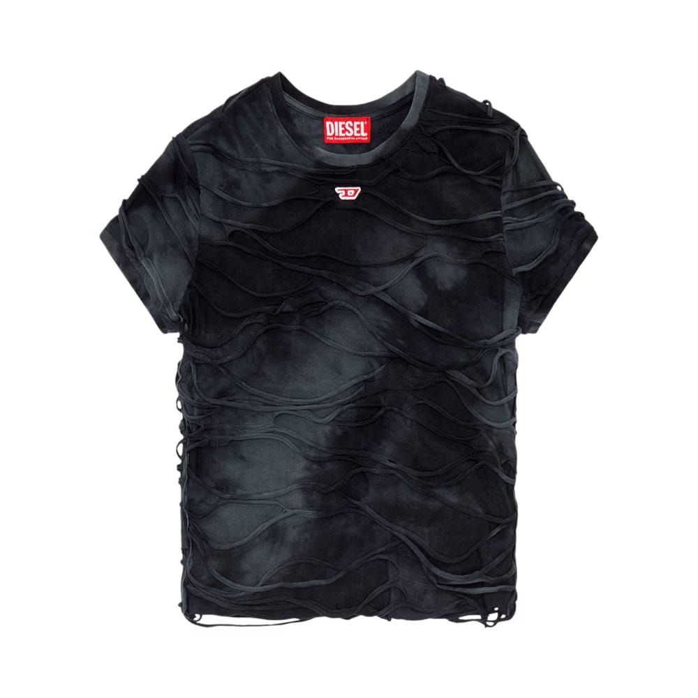 Diesel T-Uncutie-Long-P1 T-Shirt Black