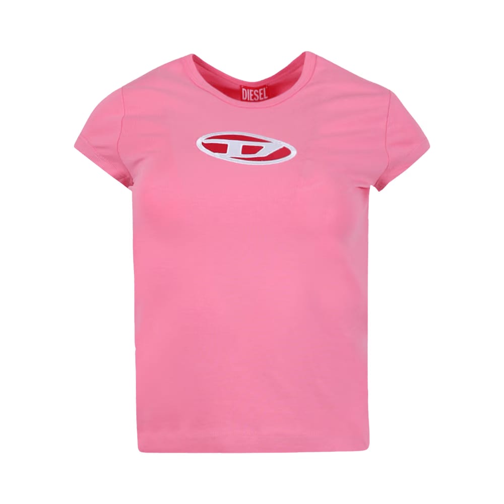 Diesel T-Angie Cut-Out Logo T-Shirt Rose