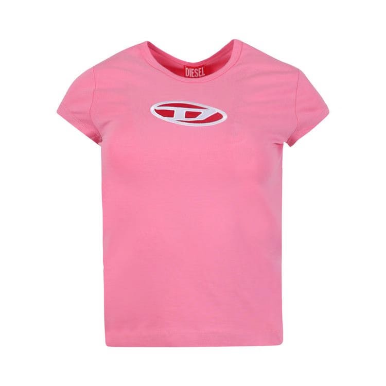 Diesel T-Angie Cut-Out Logo T-Shirt Rose