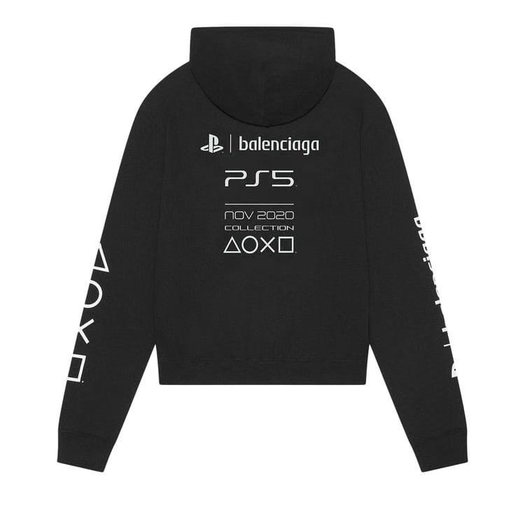 Balenciaga Playstation Shrunk Hoodie Black
