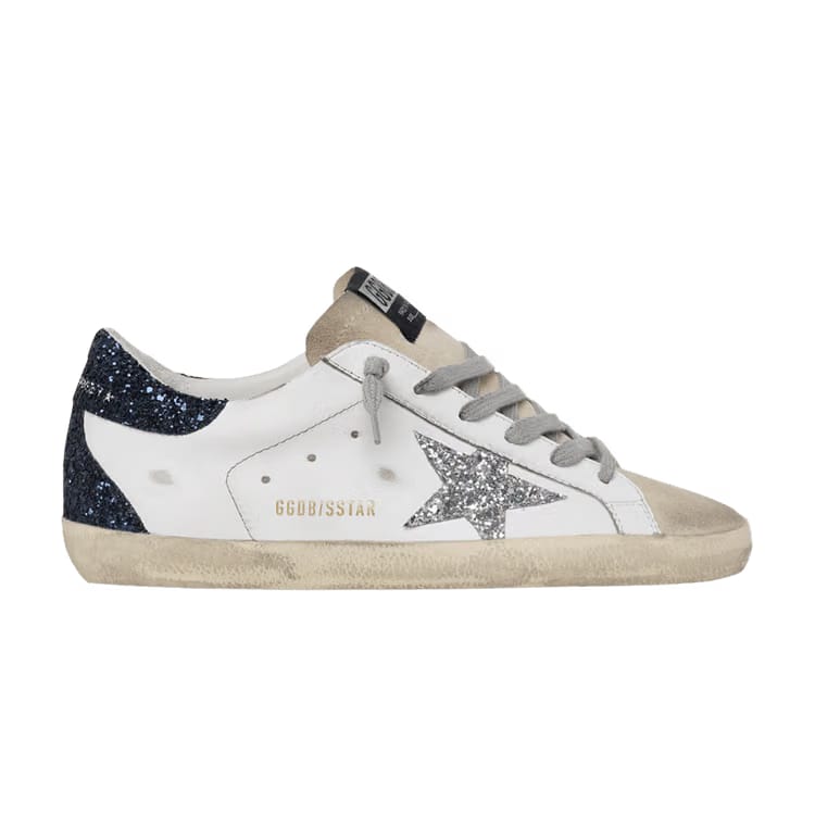 Golden Goose Wmns Superstar 'White Silver Blue Glitter'