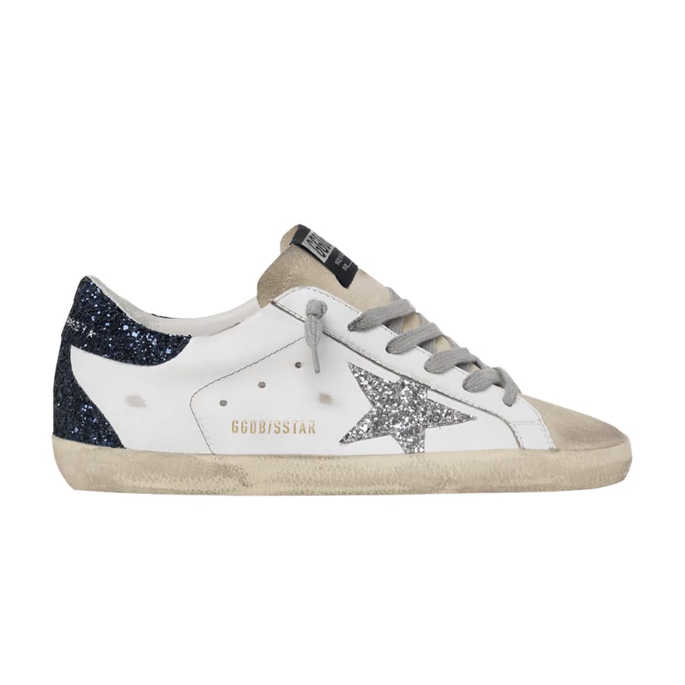 Golden Goose Wmns Superstar 'White Silver Blue Glitter'