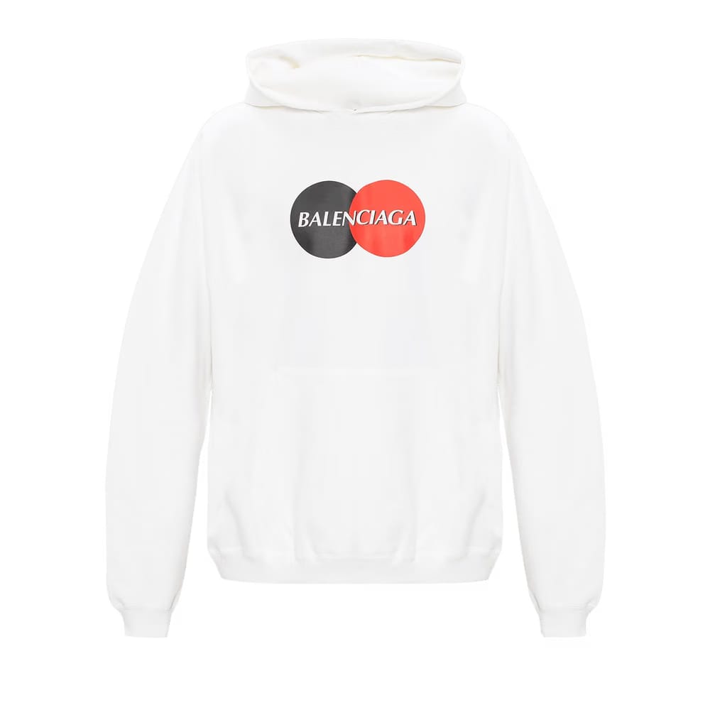 Balenciaga Credit Card Logo Hoodie White