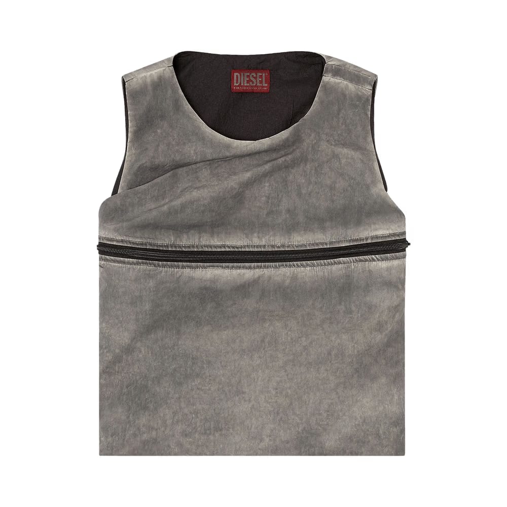 Diesel Bubble Top With Utility Pocket Grey