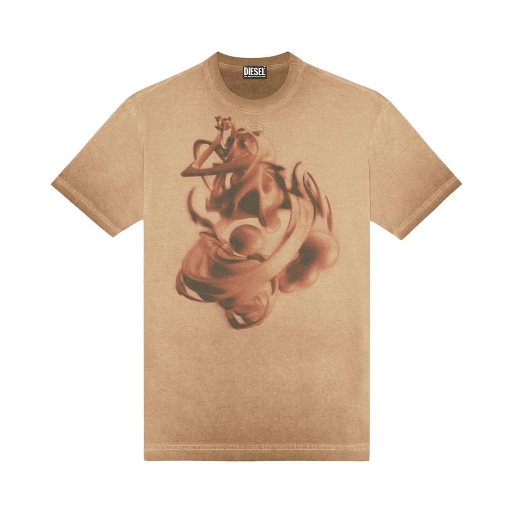 Diesel T Wash H5 T-Shirt Light Brown