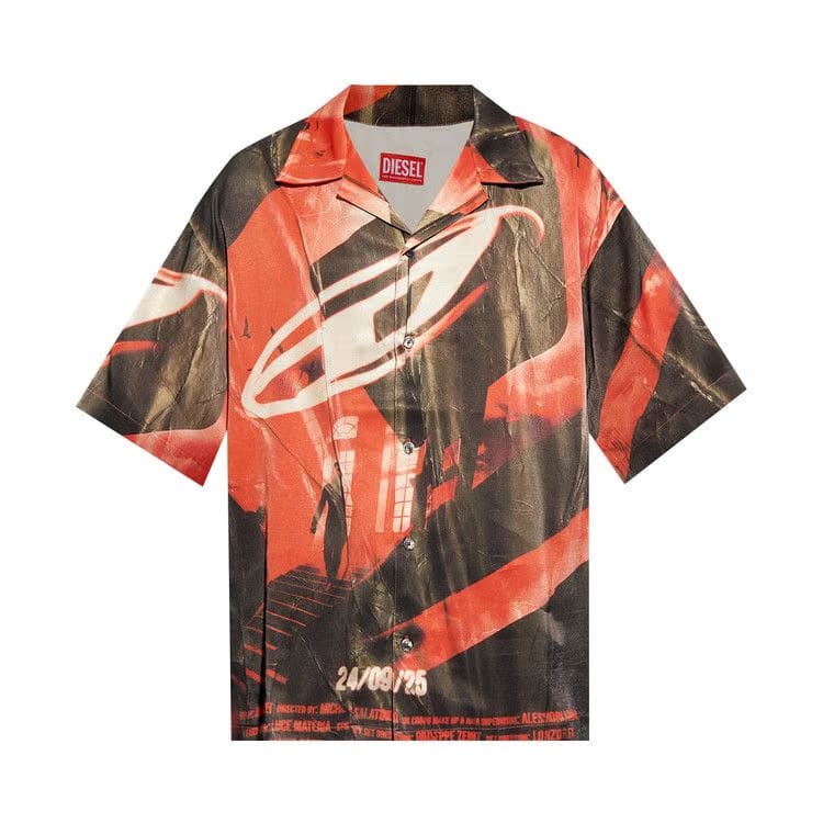 Diesel S-Hockney-Poster Shirt Deep Black