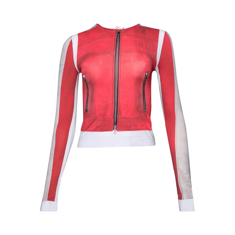 Diesel T-Clau-P2 Long-Sleeve Top Formula Red