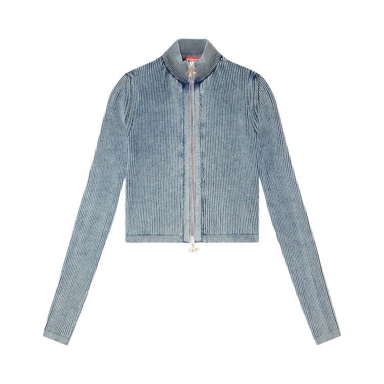 Diesel Anafi Ribbed Zip Cardigan Blue