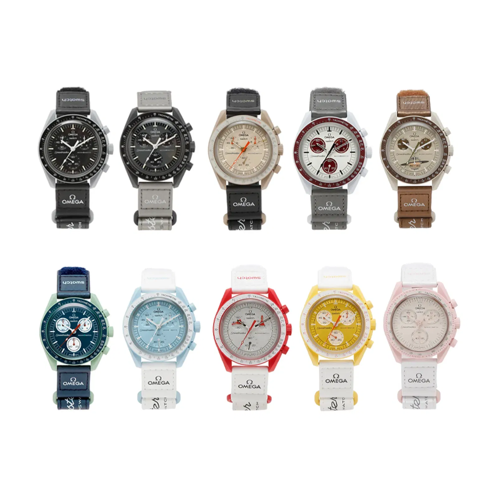 SWATCH X OMEGA BIOCERAMIC MOON TOP 10 SET