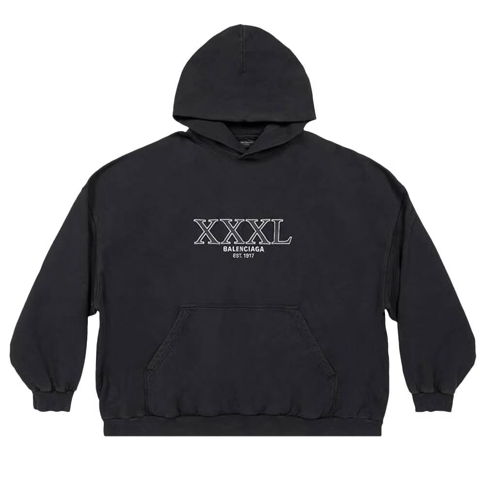 Balenciaga Large Fit Hoodie Black/White