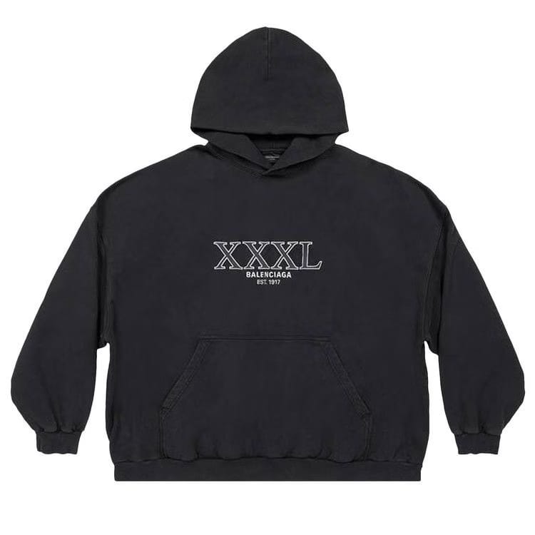 Balenciaga Large Fit Hoodie Black/White