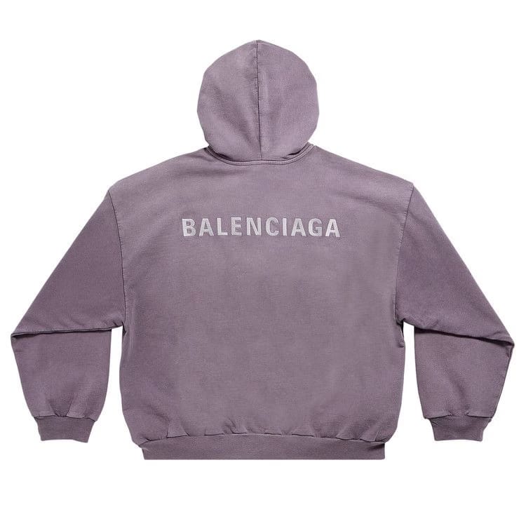 Balenciaga Medium Fit Hoodie Purple