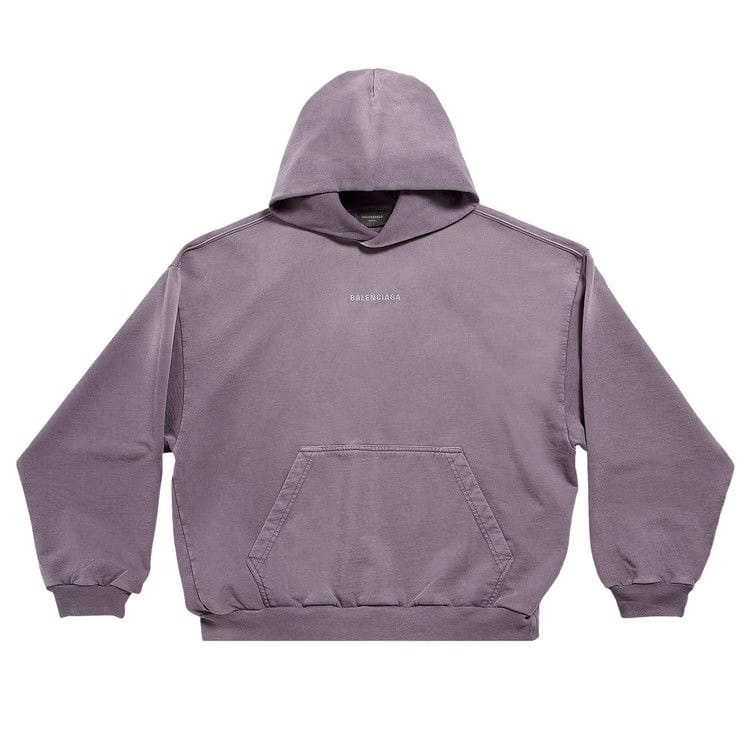 Balenciaga Medium Fit Hoodie Purple